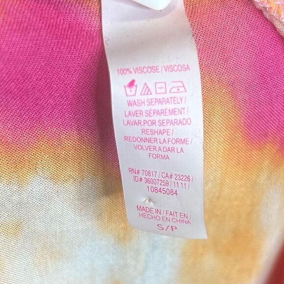 Victoria’s Secret Tie Dye Halter Ruffle Frill Shorts Romper Beach CoverUp - Picture 7 of 8